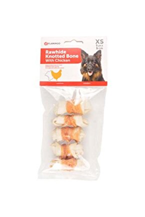 Tavuk Etli Sargılı Düğüm Köpek Kemik Ödülü 5 Adet 5 Cm