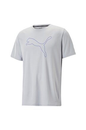 520315-80 Performance Cat Tee M Erkek T-shirt Platinum Gray