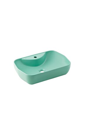 Lucida Yeşil Batarya Delikli Tezgah Üstü Lavabo A002565