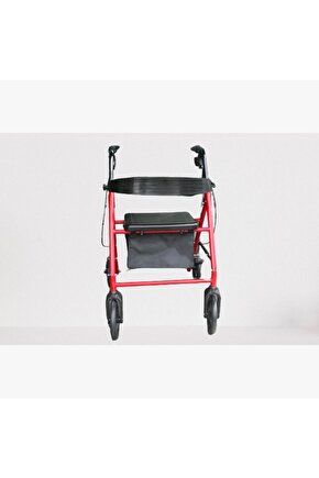 Bez çantalı Arkalıklı Tekerlekli Yürüteç Walker Ekonomik Rollator Hasta Yaşlı Yürüteci