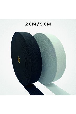 4 Cm 25 Metre Siyah Örme Lastik Bel Don Paça Lastiği Geniş Lastik Lateks Ürün
