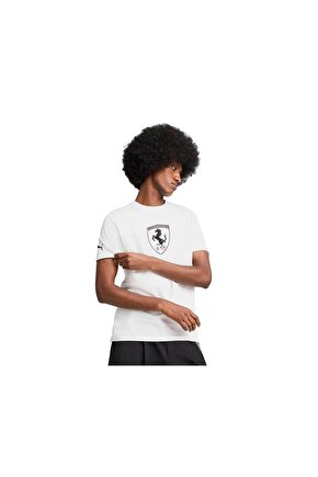 Ferrari Race Tonal Beyaz Unisex Kısa Kol T-Shirt