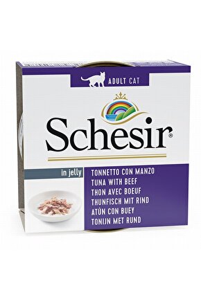 Ton Balık ve Sığır Etli Jöleli Konserve Kedi Maması 85 Gr