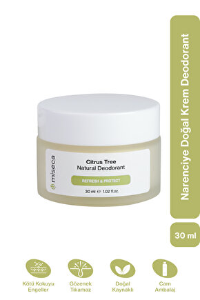 Citrus Tree Doğal Krem Deodorant 30 ml | Limon Portakal Mür