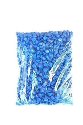 Akvaryum Ve Teraryum Mavi Renkli Dekoratif Çakıl Taşı 1 Kg