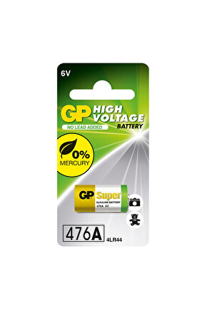 GP GP476A 4LR44 6V Yüksek Voltaj Alkalin Pil
