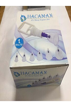 6 Lı Masaj Seti Hacamat Kupası Seti Vakumlu Masaj Seti Masaj Aleti