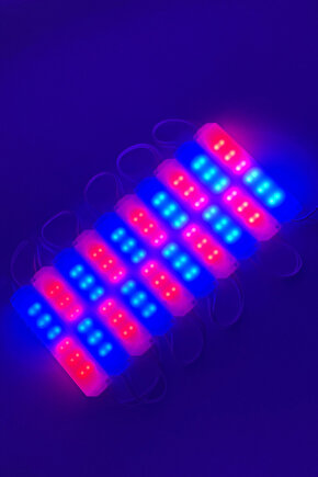 10 Adet 12V Kırmızı - Mavi Işık Animasyonlu Çakar Led, Kaliteli Red - Blue Modüler Led 10 Adet