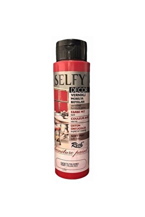Selfy Decor Vernikli Boya 500cc - İtalyan Kırmızı 5826