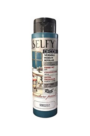 Selfy Decor Vernikli Mobilya Boyası 500 cc Pasifik 5838
