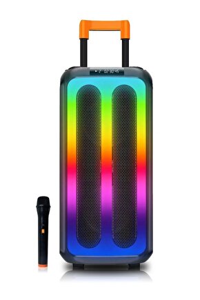 NDR-1097 BÜYÜK BOY BLUETOOTH HOPARLÖR KABLOSUZ TEKERLEKLİ TAŞINABİLİR KABLOSUZ SPEAKER TOPLANTI ANFİ