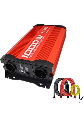 KBN1000 12V220V 1000Watt Tam Sinüs Dönüştürücü İnvertör