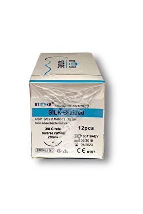 Ipek Iplik No30 Aşağı Keskin 38 20 Mm 75 Cm