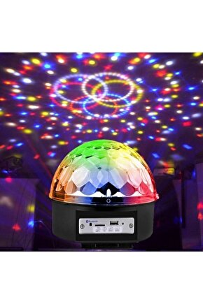 Küre Disko Topu Müzik Çalar Renkli Lazer Işıklı Bluetooth Sese Duyarlı Işıklar Disko Parti Işığı