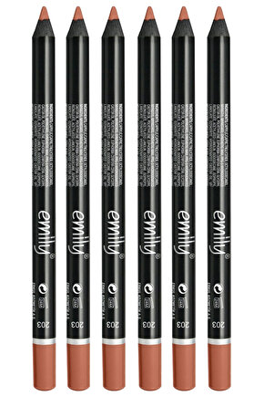 Emıly Dudak Kalemi 6lı Set No: 203