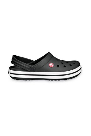 Unisex Crocband Siyah Kenarı Siyah Beyaz Çizgili Terlik 11016-001