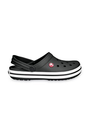 Unisex Crocband Siyah Kenarı Siyah Beyaz Çizgili Terlik 11016-001