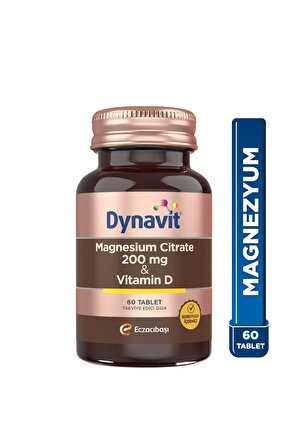 Magnesium Citrate 200 mg & Vitamin D 60 Tablet - Magnezyum Sitrat, D Vitamini