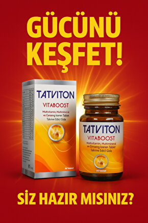 Vitaboost Multivitamin 30 Tablet (YENİ METAL KAPAK S.K.T 112027)