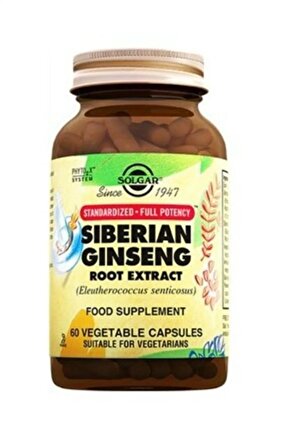 Siberian Ginseng Root Extract 60 Kapsül