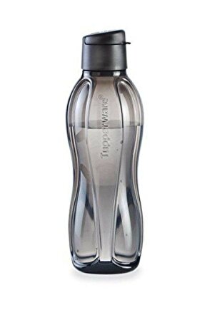 Eco 1 Litre - Siyah Kolay Açılır Kapaklı Suluk Matara Çevre Dostu Su Şişesi