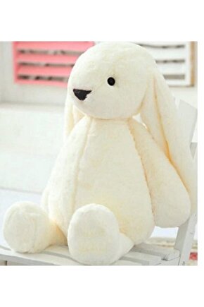 Uyku Arkadaşım Uzun Kulak Beyaz Renk Peluş Tavşan 45 Cm