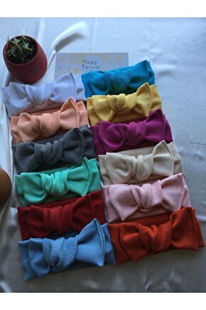 12’li Kombin El Yapımı Kız Bebek Bandana