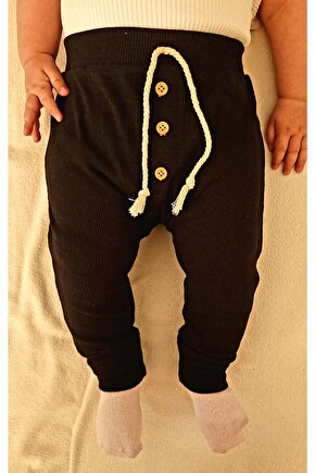 Unisex Bebek & Çocuk Lastikli Paça Tayt