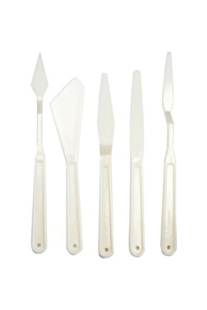 Rıch Plastik Spatül 5 Li Set Beyaz 11248