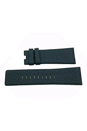 Dizel uyumlu El Yapımı hakiki  Deri Saat Kordonu 26mm   yeşil