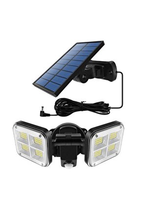 Solar Led Hareket Sensörlü Bahçe Aydınlatması Su Geçirmez 120 Ledli Güneş Enerjili Lamba