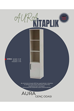 Aura Kitaplık - Kapaklı Kitaplık -Raflı Kitaplık