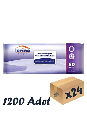 Lorina Perine Bölgesi Temizleme Havlusu 24 Paket 1200 Adet