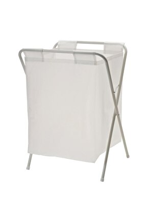 50 Litre Beyaz,Katlanır, Çamaşır Sepeti MeridyenDukkan Açılır Kapanır Pratik Kirli Sepeti 50 Lt U42X
