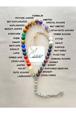 8 Mm Doğaltaş Karma Tesbih