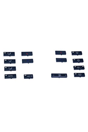 BMW 5 Serisi E39 için Klima Panel Düğmeleri 14 Parçalı Set