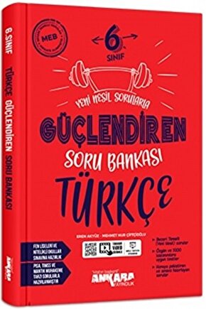 6. Sınıf Türkçe Güçlendiren Soru Bankası  Kolektif  Ankara Yayıncılık  9786052662274