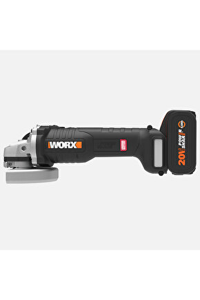 Wx813 20volt 4.0ah. Li-ion Tek Akülü 115mm Kömürsüz Profesyonel Şarjlı Avuç Taşlama