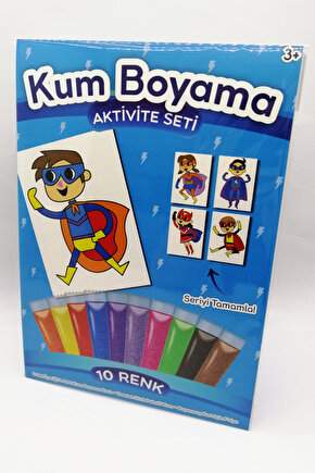 Süper Yumruk | Süper Kahraman Kum Boyama Aktivite Seti Tekli Paket