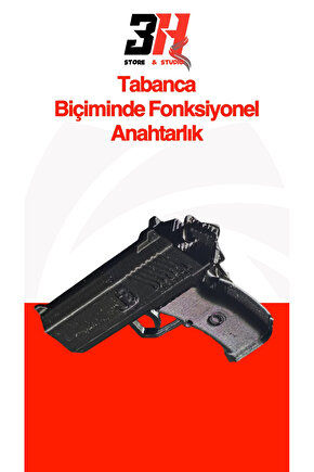 Tabanca Anahtarlık Fonksiyonel Boncuk Atan Silah Şeklinde Oyuncak Anahtarlık