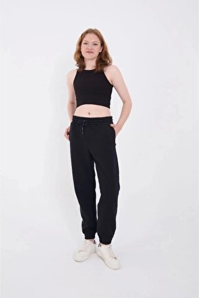 Üç İplik Basic astikli Eşofman Pantolon acivert