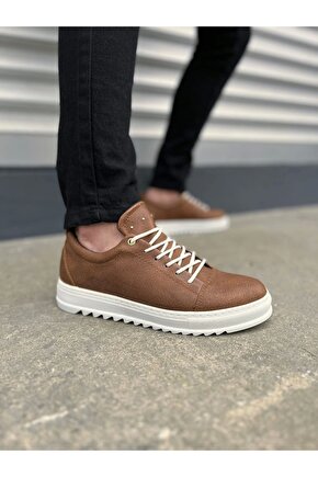 Jy152 Cool Bağcıklı Cilt Erkek Günlük Spor Klasik Ayakkabı Cbt - Taba