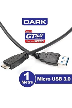 DK-CB-USB3MICROB 1mt USB 3.0 - Micro B Taşınabilir Disk Kablosu