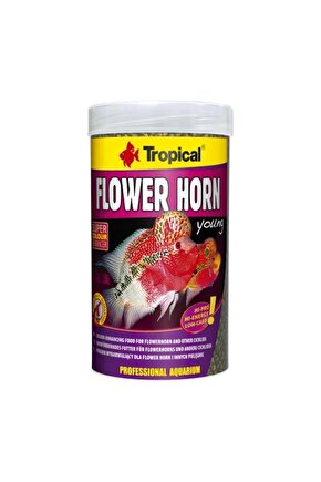 Tropical Flower Horn Young Pellet Genç Flower Horn Balıkları için Renklendirici Balık Yemi 1000 Ml 3
