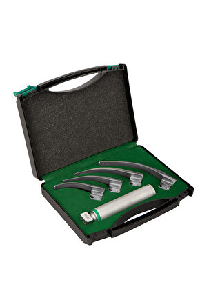 Fiber Optik Laringoskop Set 1-2-3-4 Blade
