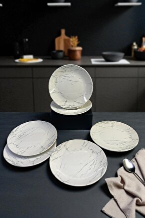 Mermer Servis Tabağı 26 cm 6 Adet