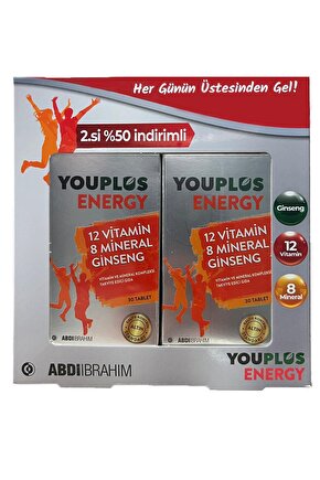 Youplus Energy 30 Tablet - İkincisi %50
