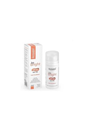 Be Bright Likit Fondöten Medium SPF50+ | UVA&UVB Güneş Koruyucu | Yüksek Kapatıcı Fondöten | 33 ml