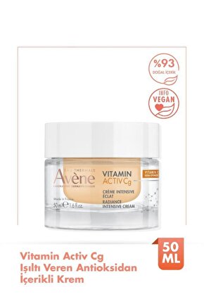 Vitamin Activ Cg Niasinamid ve Cg Vitamini İçerikli Işıltı Veren Antioksidan içerikli Krem 50 ml