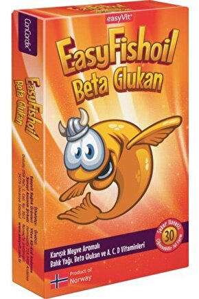 Easyvit Easyfishoil Beta Glukan Çiğnenebilir 30 Jel Form